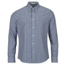 Gant Hosszú ujjú ingek REG CLASSIC POPLIN STRIPE SHIRT Kék EU M férfi ing
