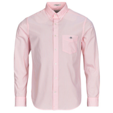 Gant Hosszú ujjú ingek REG CLASSIC POPLIN STRIPE SHIRT Rózsaszín EU M férfi ing