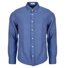 Gant Hosszú ujjú ingek REG GMNT DYED LINEN SHIRT Kék EU L férfi ing