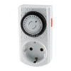  GAO 0760S mechanikus beltéri időzítő óra, manuális bekapcsolási lehetőség, 30 perces intervallumok, naponta ismétlődő kapcsolások, 250 V, 3680 W