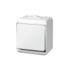  GAO 22181 2 pólusú kapcsoló, kültéri IP44 kivitel, 230 V~ / 50 Hz / 10 A, fehér