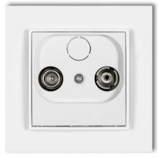 GAO 4110H MINI TV aljzat (átmenő 9dB), kerettel, fehér színben villanyszerelés