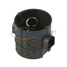 GAO 5239H sorolható normál szerelvénydoboz, fekete, hőálló 650°C-ig, 60x62mm villanyszerelés