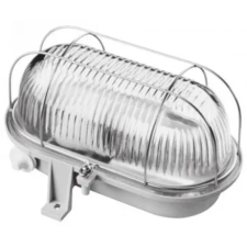 GAO 6910H Hajólámpa, ovális, fémrácsos 100W, szürke világítás