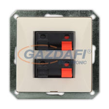 GAO 8749H OPAL süllyesztett dupla hangszóró aljzat keret nélkül, bézs villanyszerelés