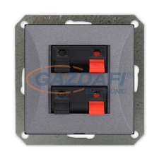 GAO 8760H OPAL süllyesztett dupla hangszóró aljzat keret nélkül, grafit villanyszerelés