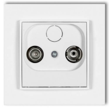 GAO MINI TV aljzat (átmenő 9dB) kerettel fehér 4110H villanyszerelés