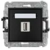GAO MINI USB aljzat kerettel matt fekete