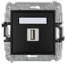 GAO MINI USB aljzat kerettel matt fekete villanyszerelés
