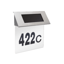 Garden Of Eden 11446B Szolár házszámfény - rozsdamentes acél kültéri világítás