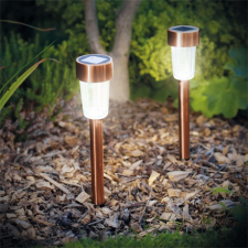 Garden Of Eden 11702c led-es szolár lámpa fém, rozéarany 19 cm kültéri világítás