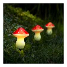 Garden Of Eden LED-es szolár lámpa - 3 db gomba - melegfehér kültéri világítás