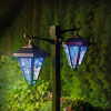 Garden Of Eden LED-es szolár lámpa - kandeláber - 137 cm - fekete - hidegfehér (11404B)