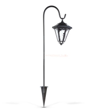 Garden Of Eden LED-es szolár lámpa - kandeláber - 80 cm - fekete - hidegfehér kültéri világítás