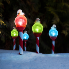 Garden Of Eden LED-es szolár lámpa - mikulás, üveggömb kristály - 42 x ø7,5 cm 58764 karácsonyfa izzósor
