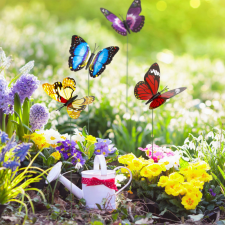 Garden Of Eden Leszúrható dekor pillangó - többféle - 29 cm - műanyag 11699 kültéri világítás
