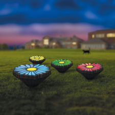 Garden Of Eden Leszúrható LED szolár - virágok - színes - fekete - műanyag - 360 cm kültéri világítás