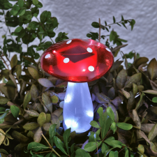 Garden Of Eden Leszúrható szolár gomba - 23,5 cm - 10 hidegfehér LED kültéri világítás