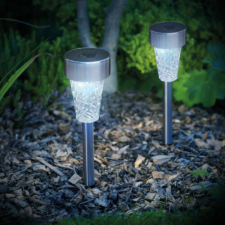 Garden Of Eden Leszúrható szolár lámpa - hidegfehér - 7,5 x 28 (+10) cm kültéri világítás