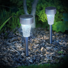 Garden Of Eden Leszúrható szolár lámpa - hidegfehér - 7,5 x 28 (+10) cm kültéri világítás