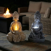 Garden Of Eden Szolár Buddha gyertyával - 1 melegfehér LED - 12,5 x 8,5 x 19 cm