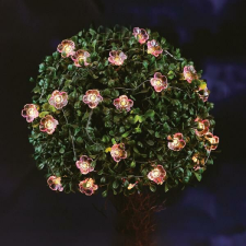 Garden Of Eden Szolár fényfüzér - virág - 2,4 m - 25 melegfehér LED karácsonyi dekoráció