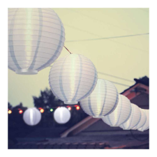 Garden Of Eden Szolár lampion - fehér - hidegfehér LED - 21 cm kültéri világítás
