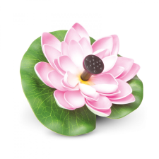 Garden Of Eden Szolár szökőkút - rózsaszín tavirózsa - 180 x 170 mm (11224B) kerti dekoráció