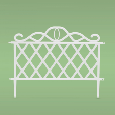 Garden Of Eden Virágágyás szegély, kerítés - 45x35 cm - fehér (11468L) kerti dekoráció