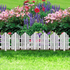 Garden Of Eden Virágágyás szegély / kerítés (56 x 20 cm, fehér) kerti dekoráció