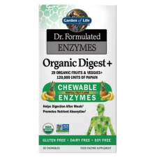 Garden of Life Enzymes Organic Digest+ Gummies, emésztést segítő, 90 rágótabletta gyógyhatású készítmény