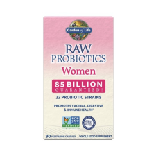 Garden of Life RAW Probiotikumok nőknek, 85 mld. CFU, 32 probiotikus törzs, 90 növényi kapszula gyógyhatású készítmény
