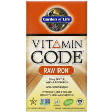 Garden of Life Vas, Vitamin Code, RAW Iron, 30 db, Garden of Life vitamin és táplálékkiegészítő