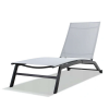 GardenLine kerti napozóágy, nyugágy - Szürke - 195 x 63 x 90 cm