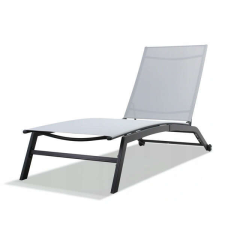 GardenLine kerti napozóágy, nyugágy - Szürke - 195 x 63 x 90 cm kerti bútor