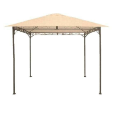 GardenLine Kerti pavilon/terasz, fémkeret, krém, 3x3x2,55 m, Doina kerti bútor