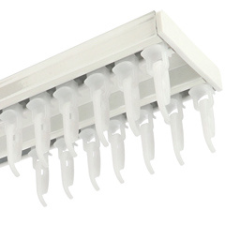 Gardinia Como - Alumínium függönysín szett (fehér) - 2 sor - 240 cm karnis, függönyrúd