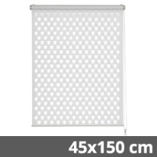 Gardinia EASYFIX dupla roló, fehér-kivágott háromszögmintás, ablakra: 45x150 cm lakástextília