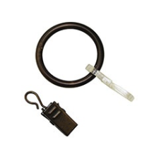 Gardinia Europa fém függönykarika csipesszel 19 mm-es fém karnishoz (10 db) - bronz karnis, függönyrúd