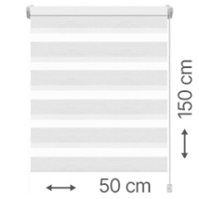 Gardinia Mini zebra roló - sávroló oldalfeszítéssel (Z720 fehér) ablakra: 50x150 cm lakástextília