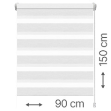 Gardinia Mini zebra roló - sávroló oldalfeszítéssel (Z720 fehér) ablakra: 90x150 cm lakástextília