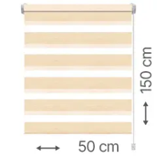 Gardinia Mini zebra roló - sávroló oldalfeszítéssel (Z721 bézs) ablakra: 50x150 cm lakástextília