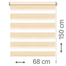 Gardinia Mini zebra roló - sávroló oldalfeszítéssel (Z721 bézs) ablakra: 68x150 cm lakástextília