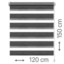 Gardinia Mini zebra roló - sávroló oldalfeszítéssel (Z724 hamuszürke) ablakra: 120x150 cm lakástextília