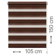 Gardinia Mini zebra roló - sávroló oldalfeszítéssel (Z725 csokoládébarna) ablakra: 105x150 cm lakástextília