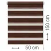 Gardinia Mini zebra roló - sávroló oldalfeszítéssel (Z725 csokoládébarna) ablakra: 50x150 cm