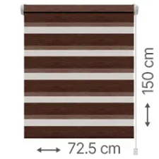 Gardinia Mini zebra roló - sávroló oldalfeszítéssel (Z725 csokoládébarna) ablakra: 72.5x150 cm lakástextília