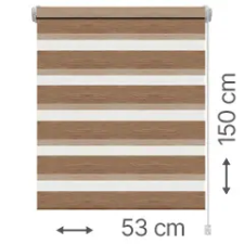 Gardinia Mini zebra roló - sávroló oldalfeszítéssel (Z728 mokka) ablakra: 53x150 cm lakástextília
