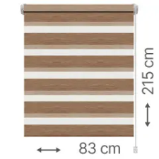 Gardinia Mini zebra roló - sávroló oldalfeszítéssel (Z728 mokka) ajtóra, ablakra: 83x215 cm lakástextília
