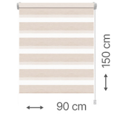 Gardinia Mini zebra roló - sávroló oldalfeszítéssel (Z730 krém) ablakra: 90x150 cm lakástextília